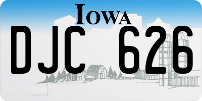 IA license plate DJC626