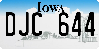 IA license plate DJC644