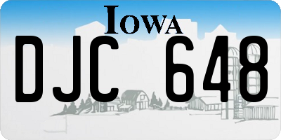 IA license plate DJC648