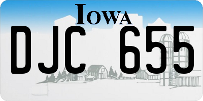 IA license plate DJC655