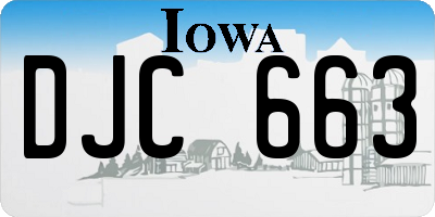 IA license plate DJC663