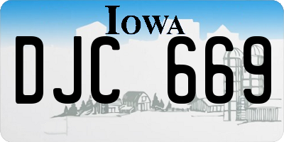 IA license plate DJC669
