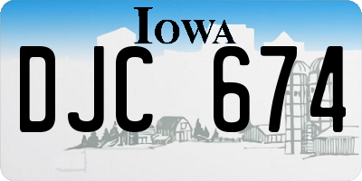 IA license plate DJC674