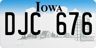 IA license plate DJC676