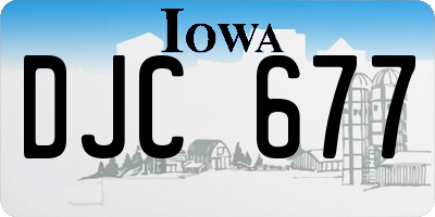 IA license plate DJC677