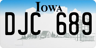 IA license plate DJC689