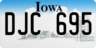 IA license plate DJC695