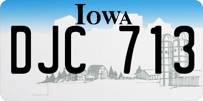 IA license plate DJC713