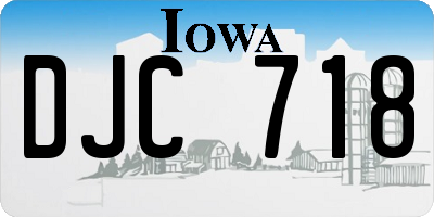 IA license plate DJC718