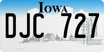 IA license plate DJC727
