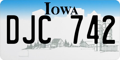 IA license plate DJC742