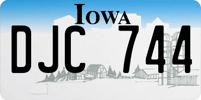 IA license plate DJC744