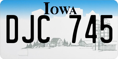 IA license plate DJC745