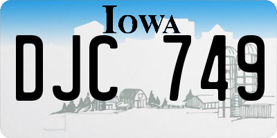 IA license plate DJC749