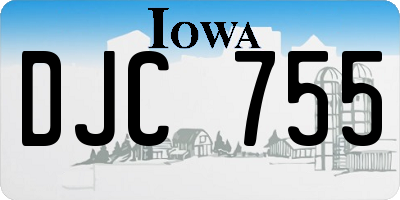 IA license plate DJC755