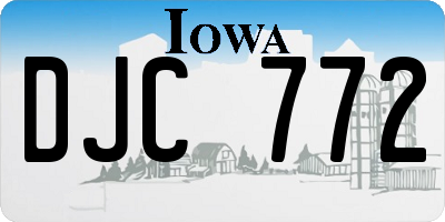 IA license plate DJC772