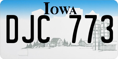 IA license plate DJC773