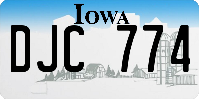 IA license plate DJC774