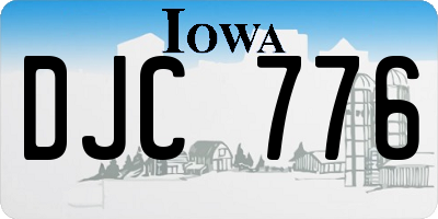 IA license plate DJC776