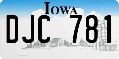 IA license plate DJC781