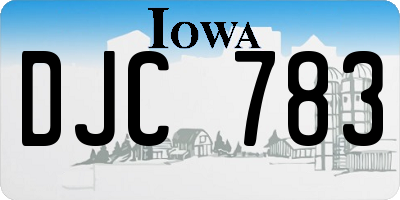 IA license plate DJC783