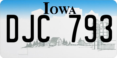 IA license plate DJC793
