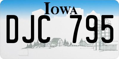 IA license plate DJC795