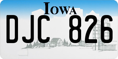 IA license plate DJC826