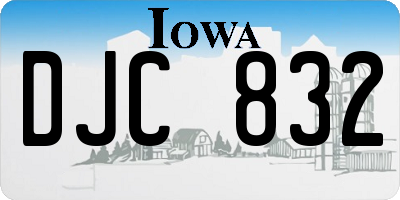 IA license plate DJC832