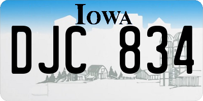 IA license plate DJC834