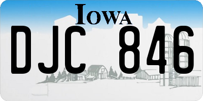 IA license plate DJC846