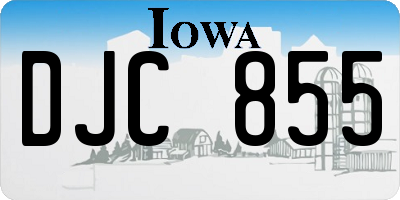 IA license plate DJC855