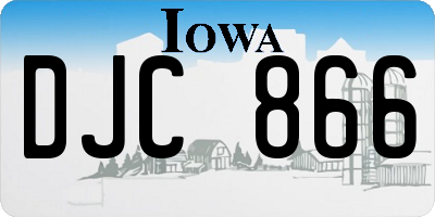 IA license plate DJC866