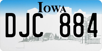 IA license plate DJC884