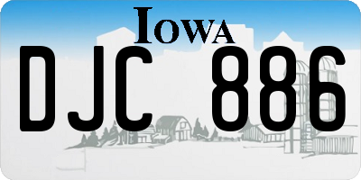 IA license plate DJC886