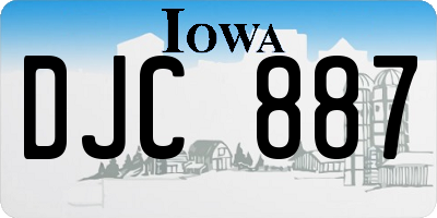 IA license plate DJC887