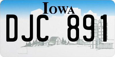 IA license plate DJC891