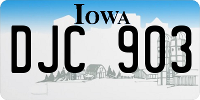 IA license plate DJC903