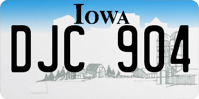 IA license plate DJC904