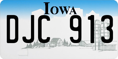 IA license plate DJC913