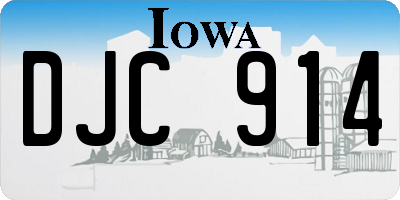 IA license plate DJC914