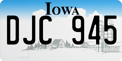 IA license plate DJC945