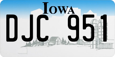 IA license plate DJC951