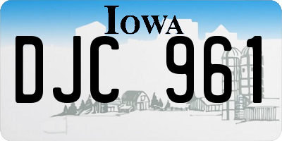 IA license plate DJC961