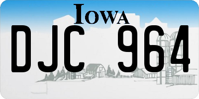 IA license plate DJC964