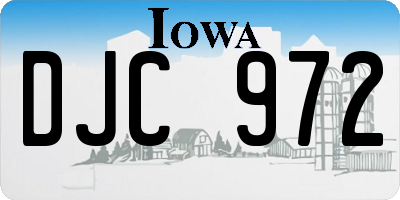 IA license plate DJC972