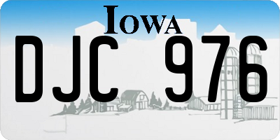 IA license plate DJC976