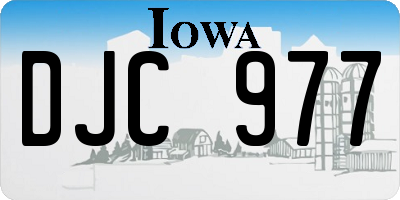 IA license plate DJC977