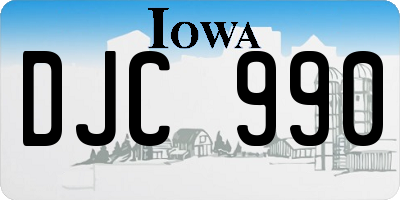 IA license plate DJC990