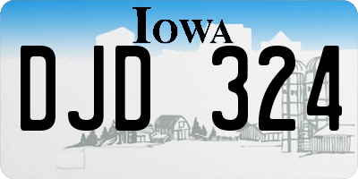 IA license plate DJD324